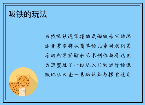 吸铁的玩法